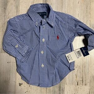 Ralph Lauren Kids Blue Gingham Shirt